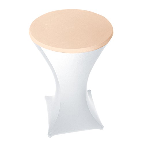 Stoff-Kollektion Stretch Stehtischdeckel/Haube für Stehtische Ø 70cm (Apricot) von Stoff-Kollektion