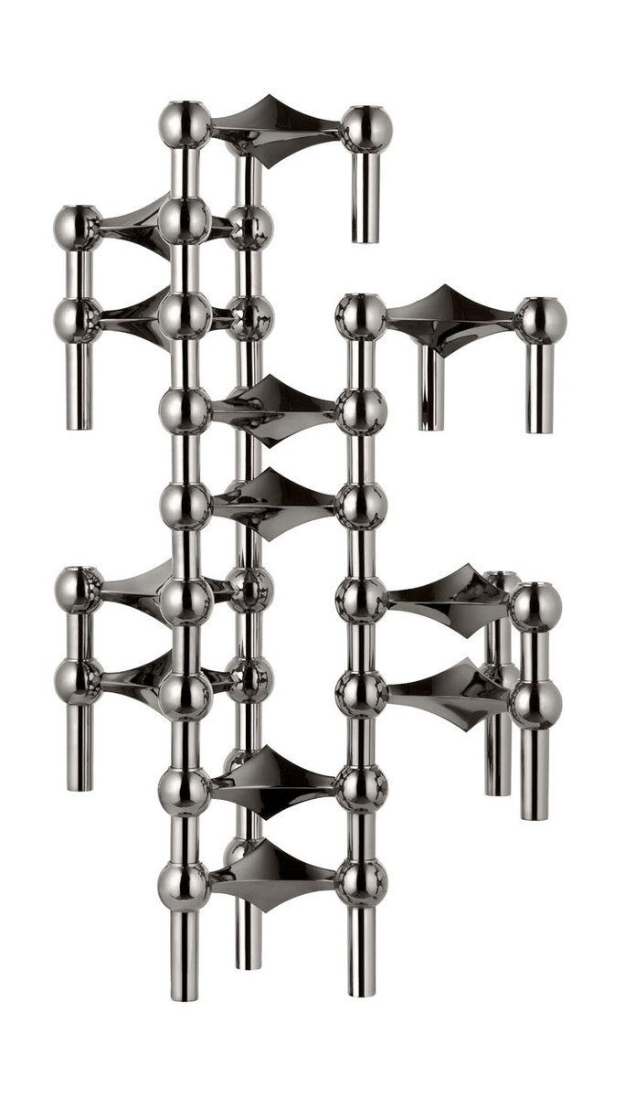 Stoff Nagel Kerzenständer schwarz matt 3er Set von Stoff Nagel