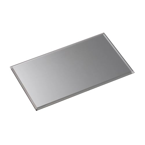 Stoff Nagel - Spiegeltablett, Tablett, Untersetzer - Glass Base - Farbe: Smoked Black, Schwarz - Spiegel - Maße (LxBxH): 30 x 17 x 0,7 cm von Stoff Nagel