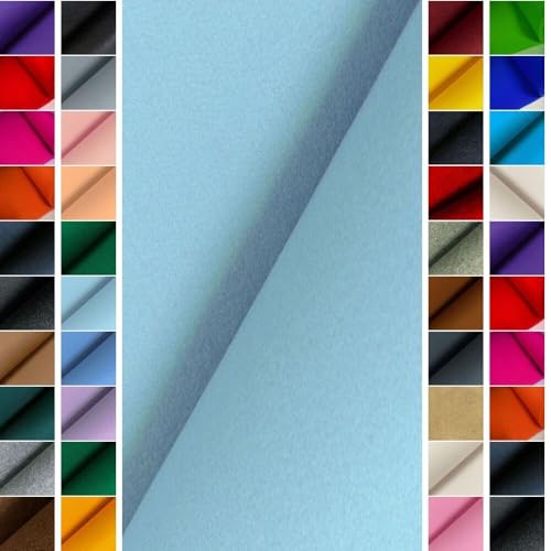 StoffBook BABYBLAU PREMIUM FILZSTOFF 4MM EDLE OPTIK WIE WOLLFILZ BASTELFILZ 100CM BREITE, E380 von StoffBook