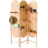 Faltbares Pegboard Raumteiler Aus Buchensperrholz Verkaufsdisplay von StoffMobel