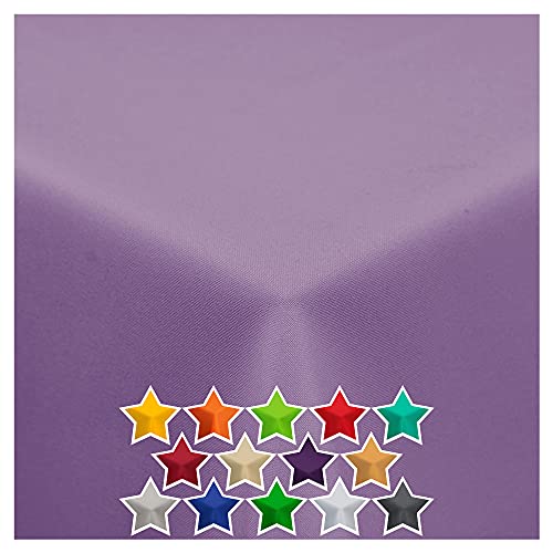 StoffTex Tischdecke I Tischläufer I Tischtuch I Tischwäsche I Dauerhaft Kratzfest I Tischdekoration aus Polyester für Wohnzimmer, Esszimmer, Balkon, Garten (Lavendell, 120cm Rund) von StoffTex