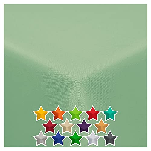 StoffTex Tischdecke I Tischläufer I Tischtuch I Tischwäsche I Dauerhaft Kratzfest I Tischdekoration aus Polyester für Wohnzimmer, Esszimmer, Balkon, Garten (Mint, 100cm Rund) von StoffTex