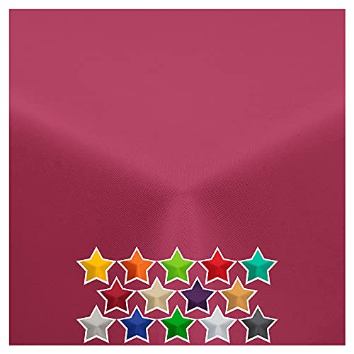 StoffTex Tischdecke I Tischläufer I Tischtuch I Tischwäsche I Dauerhaft Kratzfest I Tischdekoration aus Polyester für Wohnzimmer, Esszimmer, Balkon, Garten (Dunkelrosa, 100cm Rund) von StoffTex