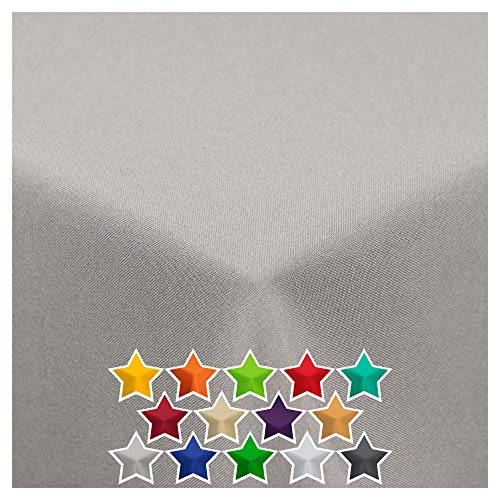 StoffTex Tischdecke I Tischläufer I Tischtuch I Tischwäsche I Dauerhaft Kratzfest I Tischdekoration aus Polyester für Wohnzimmer, Esszimmer, Balkon, Garten (Grau, 50 x 50 cm) von StoffTex