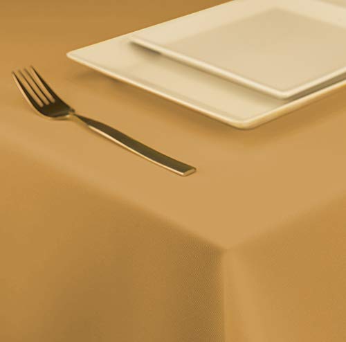 StoffTex Tischdecke Tischläufer Tischtuch Tischwäsche Tischdekoration Tafeltuch (Senf, 120 x 120 cm) von StoffTex