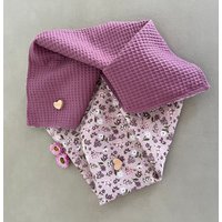 Babydecke Musselindecke Waffelpique Brombeere/Blümchen von Stoffblick