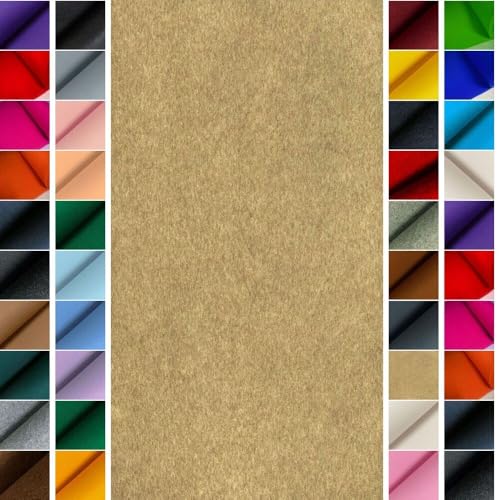 StoffBook BEIGEMELANGE PREMIUM FILZSTOFF 4MM EDLE OPTIK WIE WOLLFILZ BASTELFILZ 100CM BREITE, E382 von StoffBook