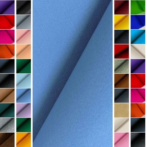 StoffBook BLAU PREMIUM FILZSTOFF 4MM EDLE OPTIK WIE WOLLFILZ BASTELFILZ 100CM BREITE, E381 von StoffBook