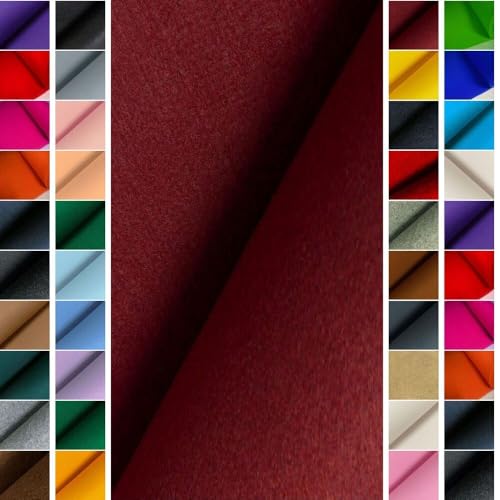 Stoffbook Bordeaux Premium FILZSTOFF 4MM EDLE Optik WIE WOLLFILZ BASTELFILZ 100CM BREITE, D222 von StoffBook
