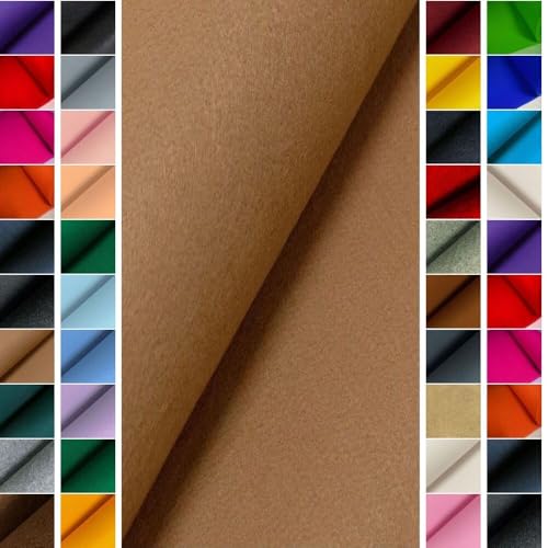 StoffBook CAMEL PREMIUM FILZSTOFF 4MM EDLE OPTIK WIE WOLLFILZ BASTELFILZ 100CM BREITE, E289 von StoffBook