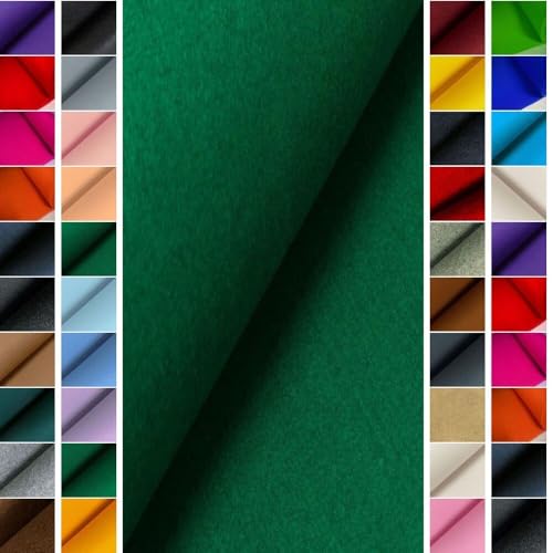 StoffBook DKLGRÜN PREMIUM FILZSTOFF 4MM EDLE OPTIK WIE WOLLFILZ BASTELFILZ 100CM BREITE, C985 von StoffBook