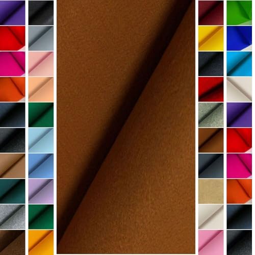 StoffBook MILCHSCHOKO PREMIUM FILZSTOFF 4MM EDLE OPTIK WIE WOLLFILZ BASTELFILZ 100CM BREITE, E376 von StoffBook