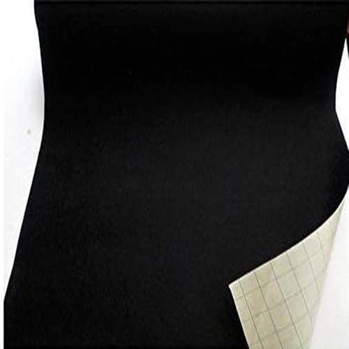 StoffBook SCHWARZ PREMIUM SELF ADHESIVE BASTELFILZ SELBSTKLEBENDER FILZSTOFF 100CM BREIT, B853 von StoffBook