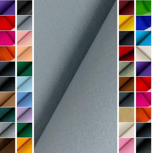 StoffBook SILBER PREMIUM FILZSTOFF 4MM EDLE OPTIK WIE WOLLFILZ BASTELFILZ 100CM BREITE, E291 von StoffBook