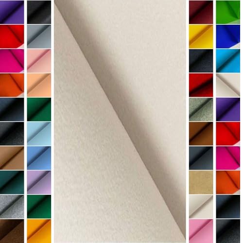 StoffBook WOLLWEIß PREMIUM FILZSTOFF 4MM EDLE OPTIK WIE WOLLFILZ BASTELFILZ 100CM BREITE, E043 von StoffBook