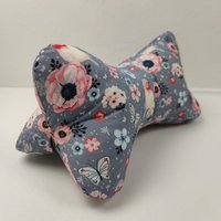 Lesekissen Leseknochen Rotkehlchen Mit Blumen Blaugrau | Kinderknochen - Ostern Weihnachten von StoffeAktuell