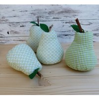 Birne Aus Stoff, Deko Birne, Genähte Birnen, Stoffbirnen, Landhaus Deko, Obst, Genähte Birne, Früchte, Küchendeko, Williamsbirne, Herbstdeko, Herbst von StoffherzleShop