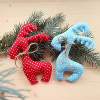 Elch Aus Stoff, Stoffelch, Rentier, Deko Weihnachten, Weihnachtsgeschenk, Weihnachtsdeko Stoff von StoffherzleShop