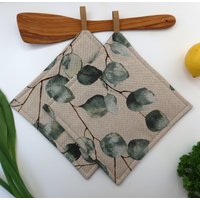 Topflappen 2Er Set, Modern, Küche, Kochen, Backen, Topflappen Topfuntersetzer, Geschenk Freundin, Topflappen Grün, Topflappen Genäht, Küchenhelfer von StoffherzleShop