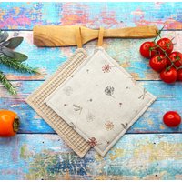 Topflappen 2Er Set, Modern, Pusteblume, Libellen, Küche, Backen, Geschenk Zum Einzug, Einweihungsgeschenk, Weihnachtsgeschenke, Herbst von StoffherzleShop