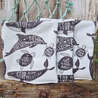 Spültuch | Save The Ocean/Waschbar, Wiederverwendbar, Geschenke Nachhaltig, Baumwolle, Zero Waste, Kein Plastik, Ozean Spültuch | Save The Ocean/Waschbar, Wiederverwendbar, Geschenke Nachhaltig, Baumwolle, Zero Waste, Kein Plastik, Ozean von Stoffine