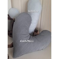 Öko-Tex Herzkissen, Unterarmkissen, Lagerungskissen Nach Brust-Op Ca. 37 X 35 cm, Streifen Öko-Tex Herzkissen, Unterarmkissen, Lagerungskissen Nach Brust-Op Ca. 37 X 35 cm, Streifen von Stoffparadies1