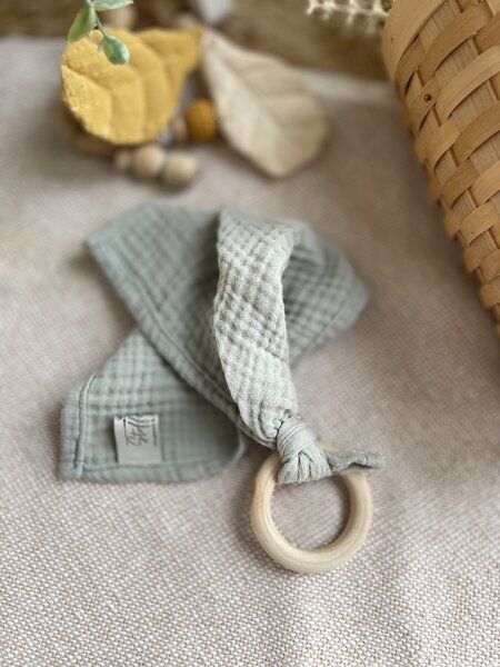 Stoffretter - Windelarsch & Zwirn Stoffretter Schnuff - Baby Musselin Schnuffeltuch mit Greifring von Stoffretter - Windelarsch & Zwirn