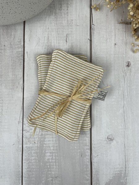 Stoffretter waschbare Upcycling Spülschwämme- 2er Set, Jute, Baumwolle von Stoffretter