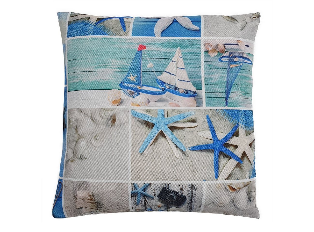 Stoffschmiede Kissenhülle / Bedruckt / Maritim / 45x45cm von Stoffschmiede