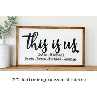 Personalisiertes Schild 3D-Familiennamen-Bauernhausdekor von StokesDesignShop
