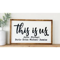 Das Sind Wir Personalisiertes Zeichen|Das Hochzeitsschild|Das Jahrestag Zeichen Geschenk|Das Bauernhaus Familienwand | Uns Personalisiert von StokesDesignShop