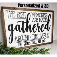 Gathered Memories Esszimmer Schild 3D Landhaus Dekor von StokesDesignShop