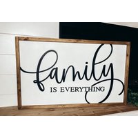 Familie Ist Alles Holzschild|Hochzeits Geschenk Wohnzimmer Dekor | Schlafzimmer Esszimmer von StokesDesignShop