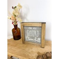 Oh Mein Kürbis, Ich Liebe Herbstzeichen | Ich Dich Herbst Zeichen Wohndekor Regal Herbst|Bauernhaus Dekor Wandregal Dekor|Boho 3D von StokesDesignShop