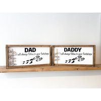 Papas Zeichen Kinder | Papa Geschenke Schild Name Vatertag Personalisiertes Weihnachtsgeschenk Fußabdruck Personalisiertes von StokesDesignShop