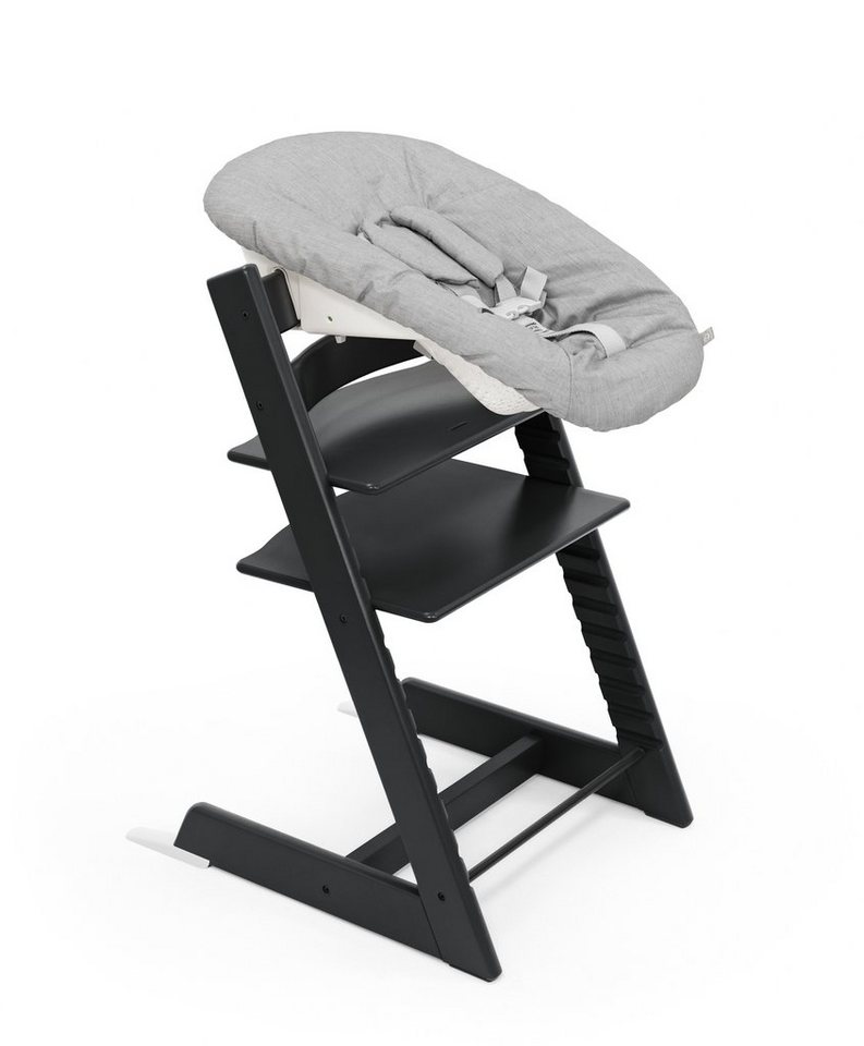 Stokke Hochstuhl Tripp Trapp® Kinderhochstuhl mit Newborn Set, Höhen- und tiefenverstellbare Sitz- und Fußplatten von Stokke