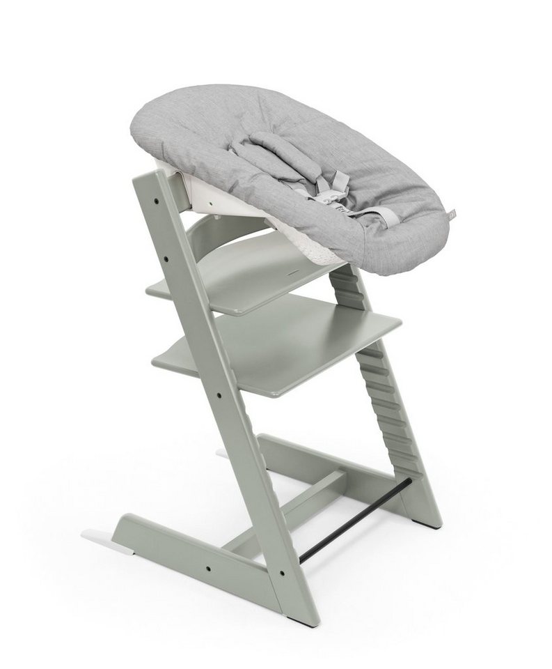 Stokke Hochstuhl Tripp Trapp® Kinderhochstuhl mit Newborn Set, Höhen- und tiefenverstellbare Sitz- und Fußplatten von Stokke