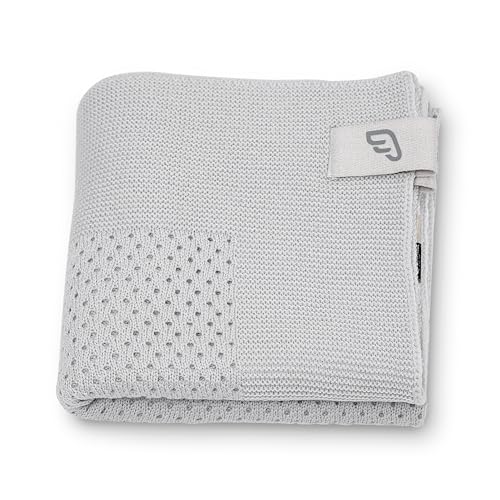 Stokke JetKids Merinowolldecke, Pebble Grey - Passt in den Deckel der BedBox, um Dein Kind auf Reisen warmzuhalten - Waschmaschinenfest von Stokke