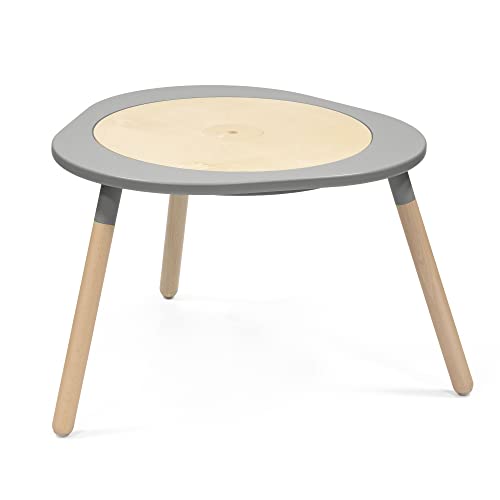 Stokke MuTable, Storm Grey - 2023 Neugestaltung - Multifunktionaler Kinderspieltisch - Inklusive DREI doppelseitiger Spielscheiben - Geeignet ab 18 Monaten bis 8 Jahre von Stokke