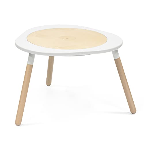Stokke MuTable, White - 2023 Neugestaltung - Multifunktionaler Kinderspieltisch - Inklusive DREI doppelseitiger Spielscheiben - Geeignet ab 18 Monaten bis 8 Jahre von Stokke