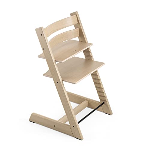 Tripp Trapp Stuhl von Stokke, Oak Natural – Verstellbarer, anpassbarer Stuhl für Kleinkinder, Kinder & Erwachsene – Praktisch & ergonomisch – Gefertigt aus Eichenholz von Stokke