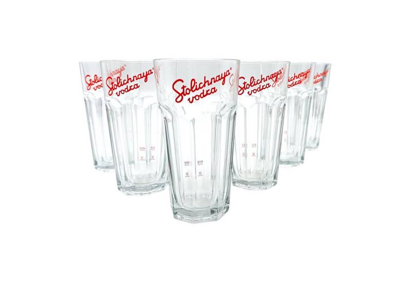 Stolichnaya Longdrinkglas Stylisches Bar-&Nachtclubglas mit Eichstrichen –für Longdrinks 2+4cl, Markenglas mit ikonischem Retro-Look Stolichnaya Longdrinkglas Stylisches Bar-&Nachtclubglas mit Eichstrichen –für Longdrinks 2+4cl, Markenglas mit ikonischem Retro-Look von Stolichnaya