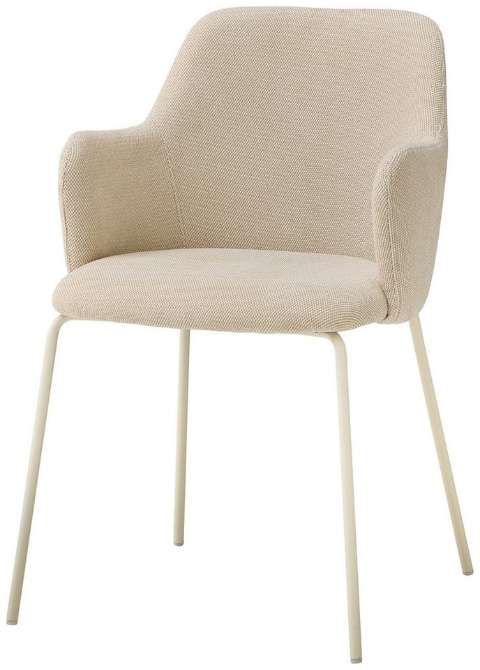 Stolkom Sp.z.o.o. 4-Fußstuhl (2er Set) Armlehnen, beige, creme - 60x84x55 (BxHxT) (2er Set) von Stolkom Sp.z.o.o.