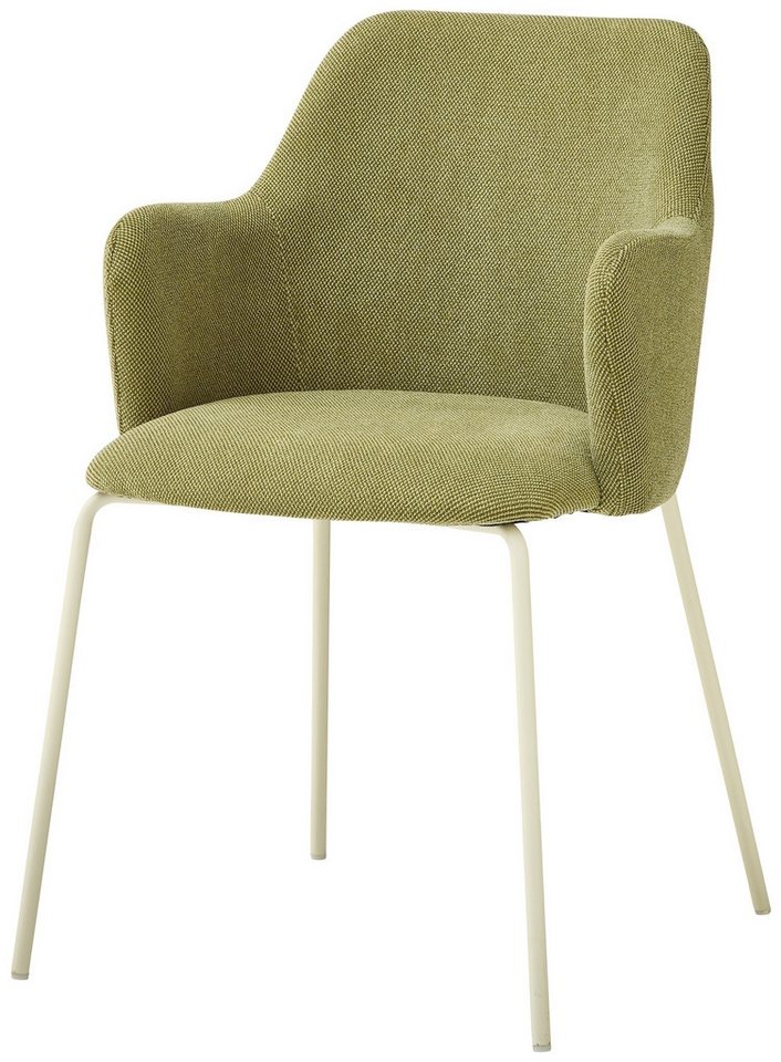 Stolkom Sp.z.o.o. 4-Fußstuhl (2er Set) Armlehnen, grün, creme - 60x84x55 (BxHxT) (2er Set) von Stolkom Sp.z.o.o.