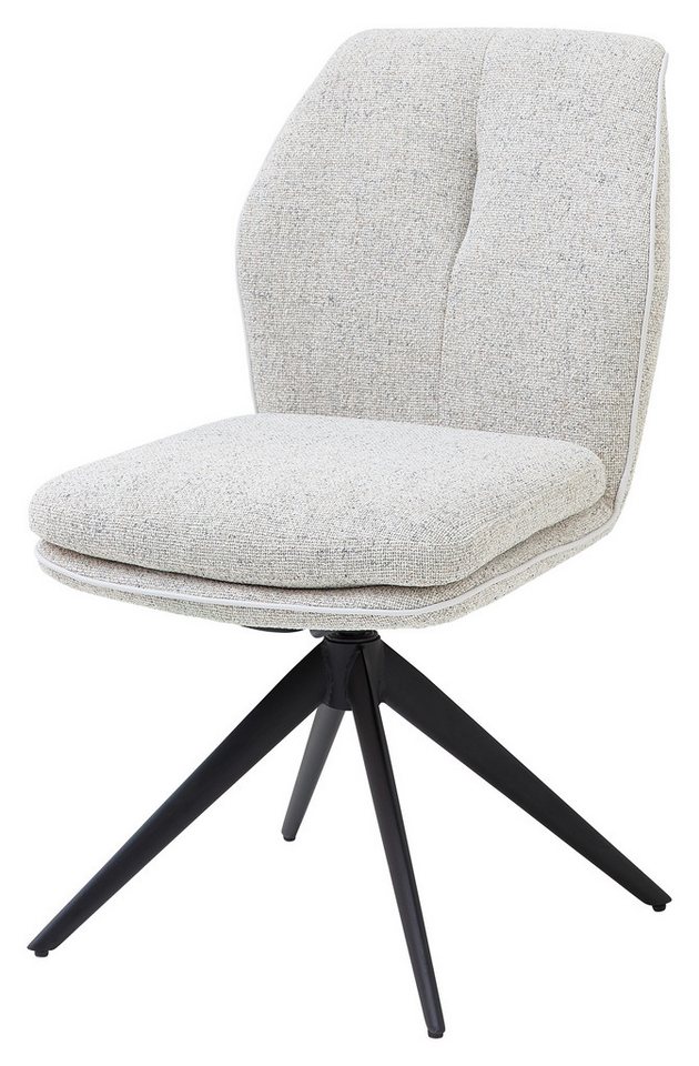 Stolkom Sp.z.o.o. 4-Fußstuhl (2er Set) drehbar, beige, schwarz - 50x92x65 (BxHxT) (2er Set) von Stolkom Sp.z.o.o.