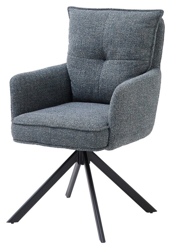 Stolkom Sp.z.o.o. Armlehnstuhl (2er Set) Federkern, drehbar, blau, schwarz - 61x93,5x67 (BxHxT) (2er Set) von Stolkom Sp.z.o.o.