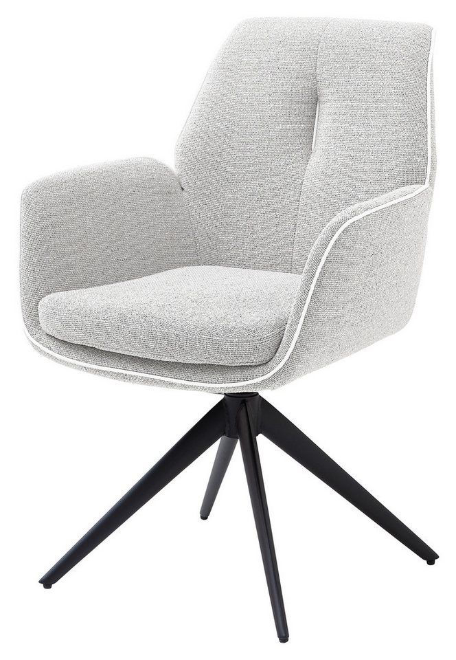 Stolkom Sp.z.o.o. Armlehnstuhl (2er Set) drehbar, beige, schwarz - 64x92x65 (BxHxT) (2er Set) von Stolkom Sp.z.o.o.