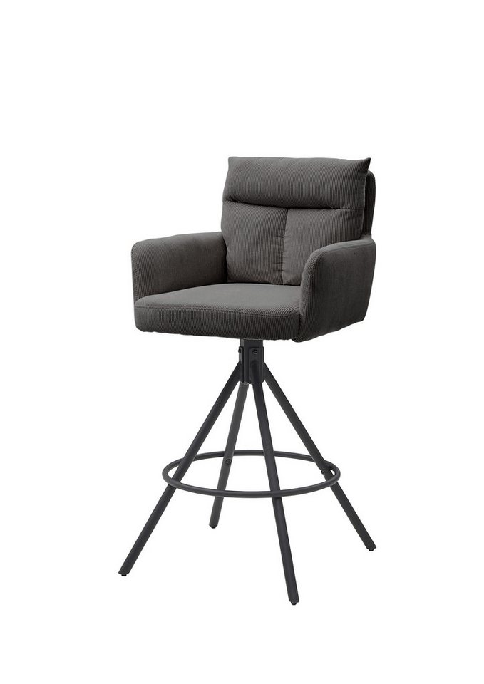 Stolkom Sp.z.o.o. Barhocker (2er Set) in grau, Cordbezug - 54x103,5x58cm (BxHxT) (2er Set, 2er Set) von Stolkom Sp.z.o.o.