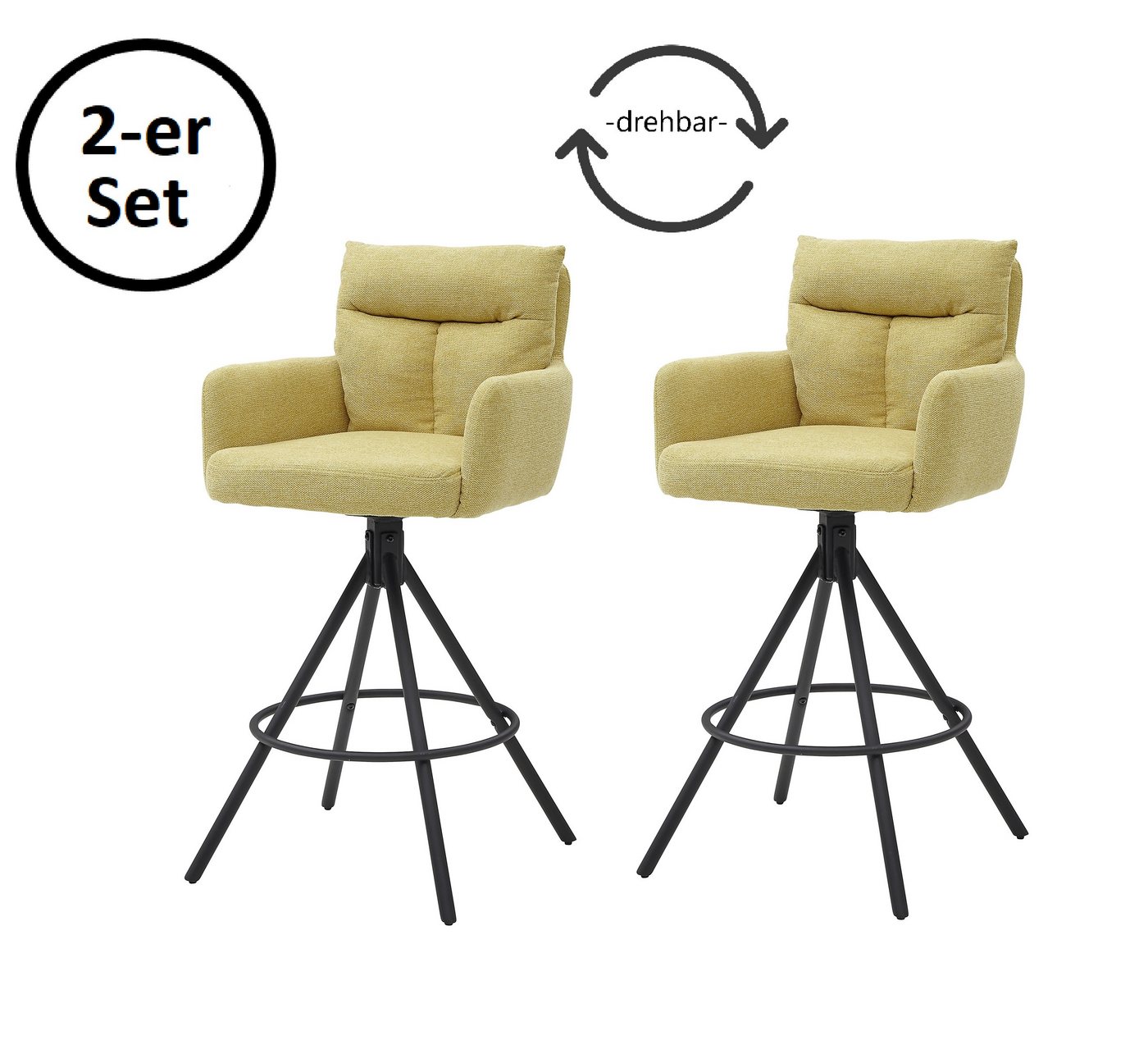Stolkom Sp.z.o.o. Barhocker 54 x 103,5 x 60 cm (B/H/T) (2er-Set, 2er-Set) von Stolkom Sp.z.o.o.